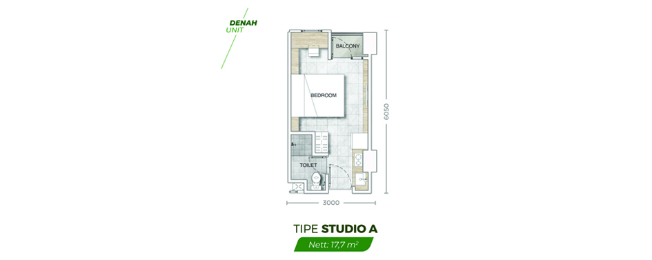 Denah Studio A @ Tower C